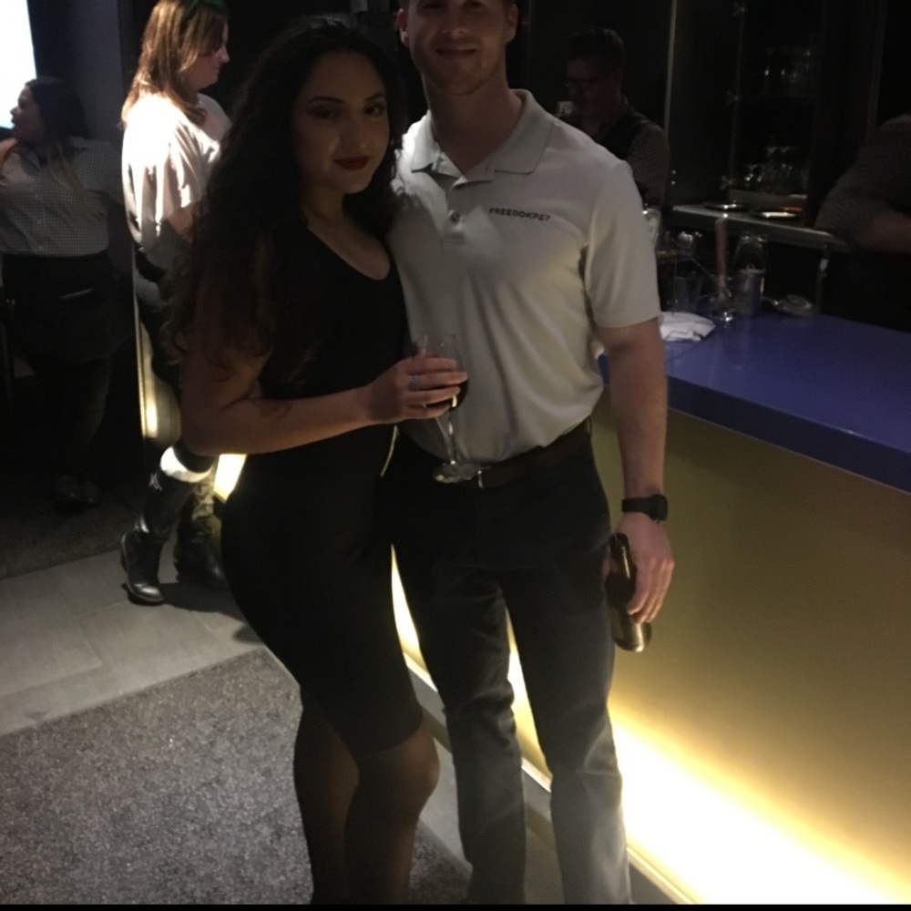 black BCBG bodycon dress